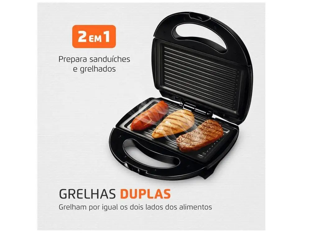 Sandwiches Mondial Fast Grill S-12 Black 750W - 110V