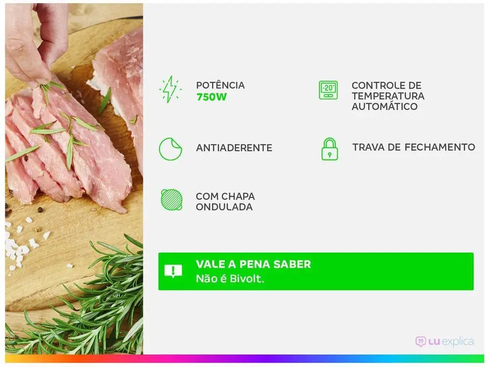 Sandwiches Mondial Fast Grill S-12 Black 750W - 110V